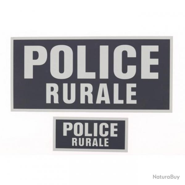 Panneau velcros rtro Police Rurale Bleu