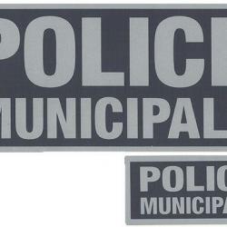 Panneau Avant/Arrière Police Municipale rétro sur velcros