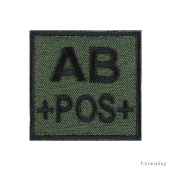 Velcro groupe sanguin noir/vert AB+