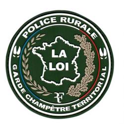 Ecusson rond GC Police Rurale gomme