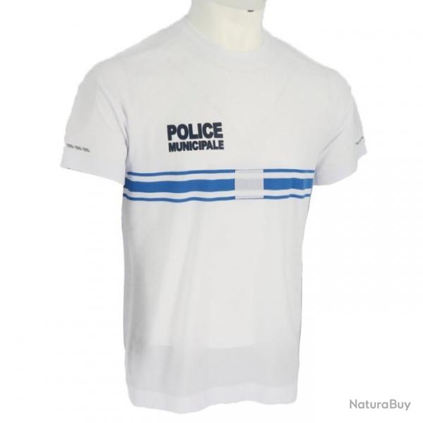 T Shirt Police Municipale lger AIRFLOW Blanc