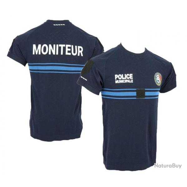 T Shirt Police Municipale lger AIRFLOW MONITEUR Bleu