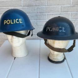 Lot de 2 casques police britannique de ww2