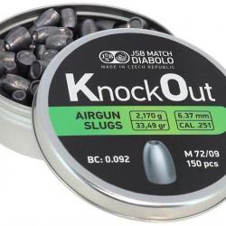 JSB KO SLUGS cal 6.37 par 150