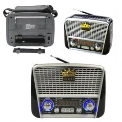 Poste radio avec FM AM bluetooth lecteur Usb SD style rétro vintage rechargeable au soleil Solaire g