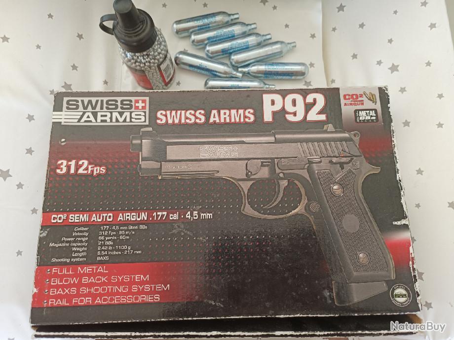 Pack prêt à tirer Pistolet à bille acier Swiss Arms P92