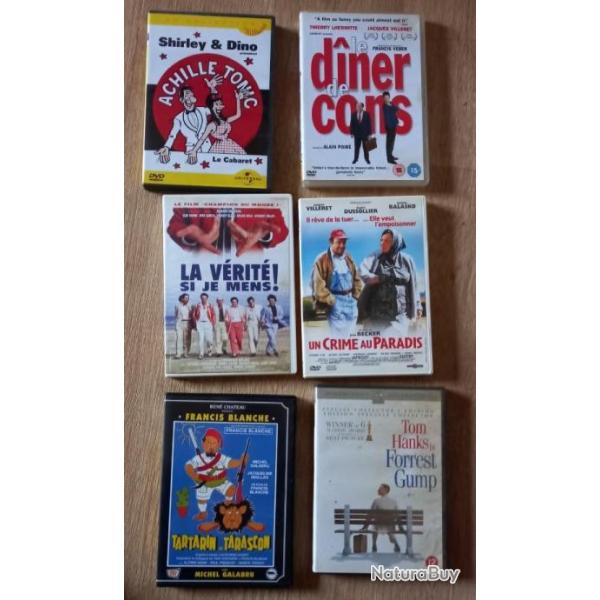 6 DVD : Comedies le tout en trs bon tat (comme neuf, voir photos)