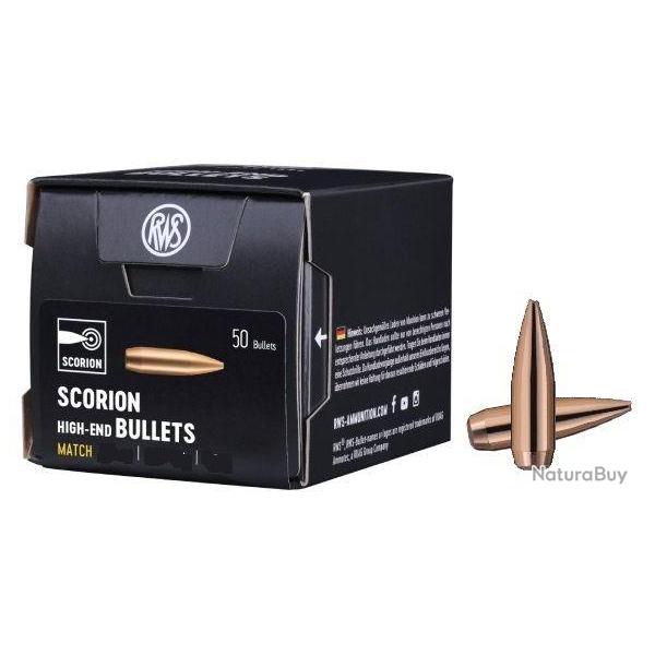 Ogives RWS cal.338 (8,6mm) SCORION Match 250 gr /50