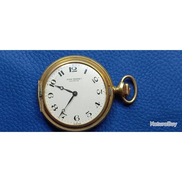 ancienne montre gousset " JEAN PERRET "     FABRICATION SUISSE  /   GENEVE