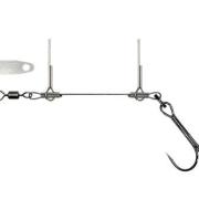 Bas De Ligne Acier Ragot Supervif 7 Brins 12kg – 40cm + Hameçon Triple N°2 – Neuf