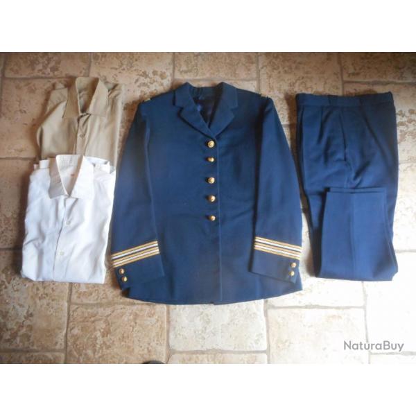 ancienne tenue de sortie bleu de lieutenant colonel