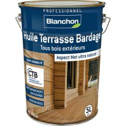 Huile terrasse bardage Blanchon 5L bois naturel aspect mat