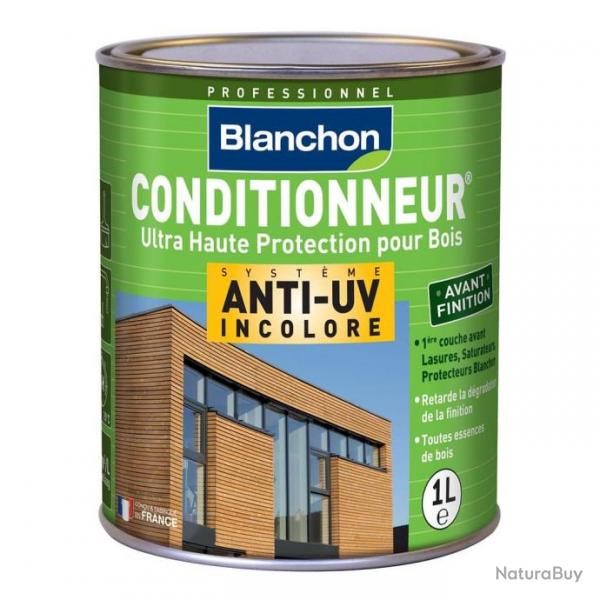 Conditionneur anti-UV Blanchon 4106608 bidon 1L incolore pour bois prt  l'emploi