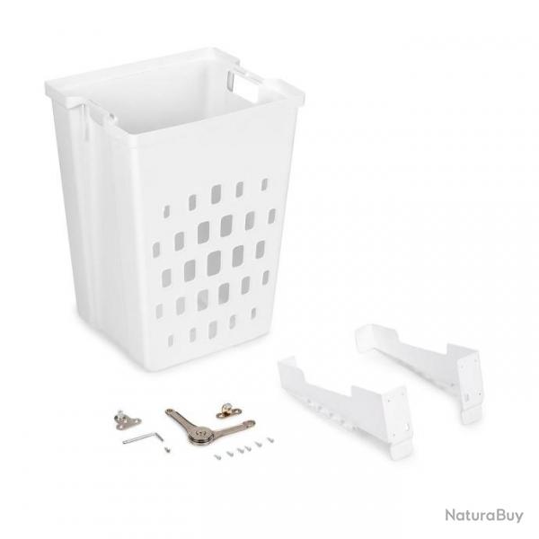 Panier  linge Emuca Laundry inclinable pour module 450mm plastique blanc