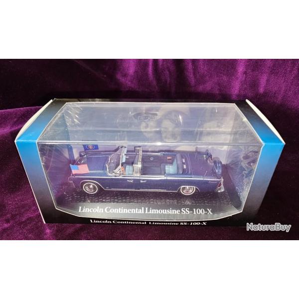 Voiture 1/43 Lincoln Continental Limousine SS-100-X du Prsident Kennedy  Dallas