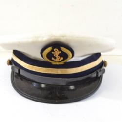 Casquette d'officier de marine à coiffe blanche. Marine Nationale 1988, taille 54