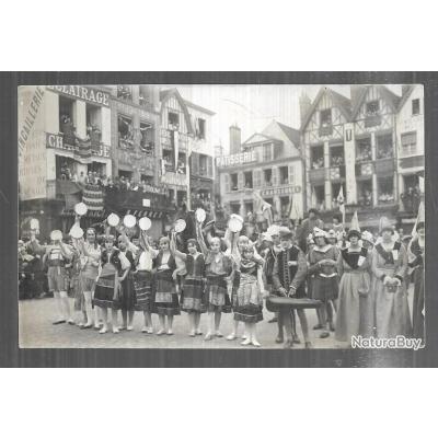 Beauvais fêtes jeanne hachette carte photo groupe de danseuses Cartes postales historiques