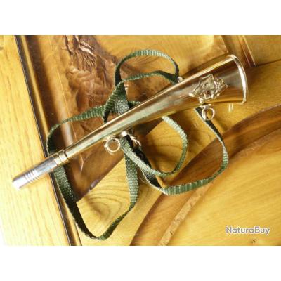 Trompe De Rappel De Poche - Chasse Ancienne - Métal - Fabriquée En France