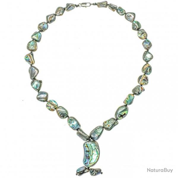 Collier ppites en nacre abalone paua