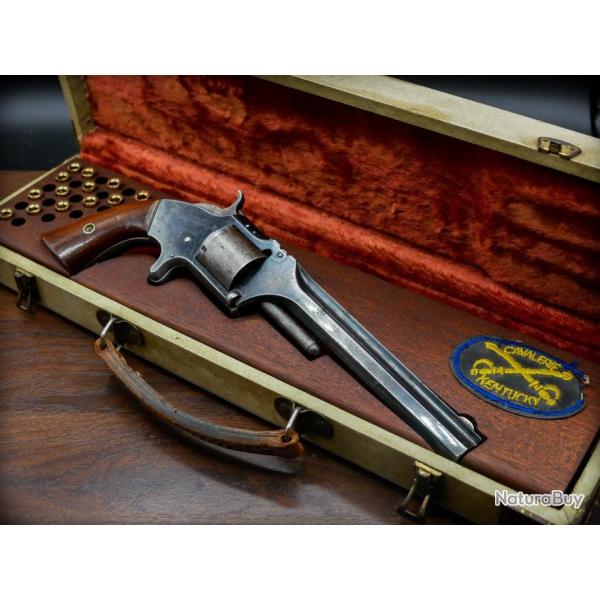 Magnifique Smith & Wesson Old Army model 2, 6 pouces dans son splendide tui de flte traversire