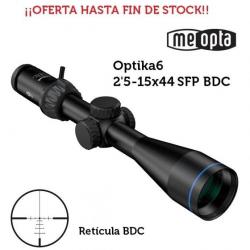 Meopta - Viseur meopta Optika6 - 2.5-15X44 SFP - OFFRE BDC JUSQU'À LA FIN DU STOCK !!