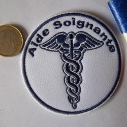 écusson aide soignante patch brodé à coudre