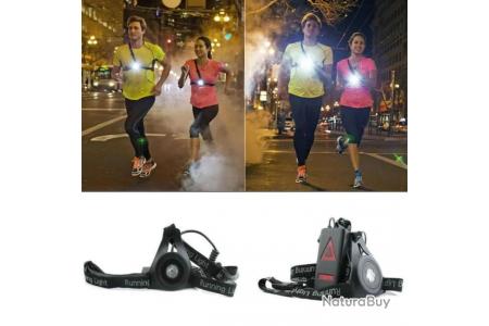 Lampe de poitrine USB LED Rechargeable 3 Modes Running Eclairage Idéal  jogging - Lampes tactiques et sécurité (10643433)