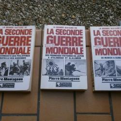 3 LIVRES LA GRANDE HISTOIRE DE LA SECONDE GUERRE MONDIALE SEPT38/ JUIN40--DEC41/NOV42-JUILL44/DEC44