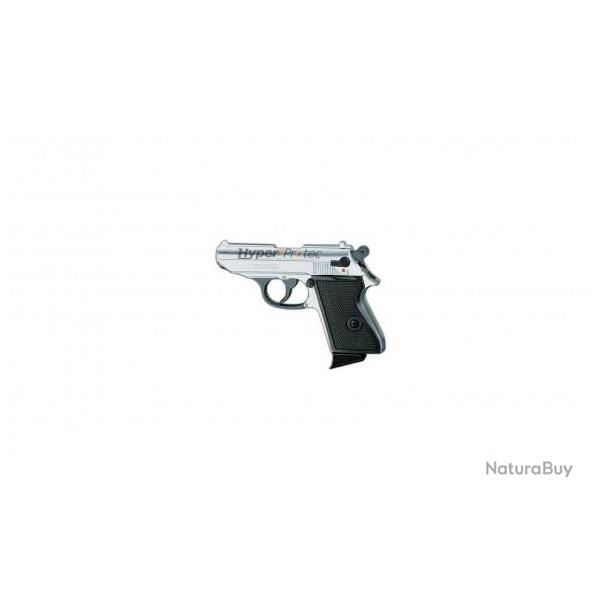 Pistolet  blanc Chiappa lady chrome 9 mm alarme