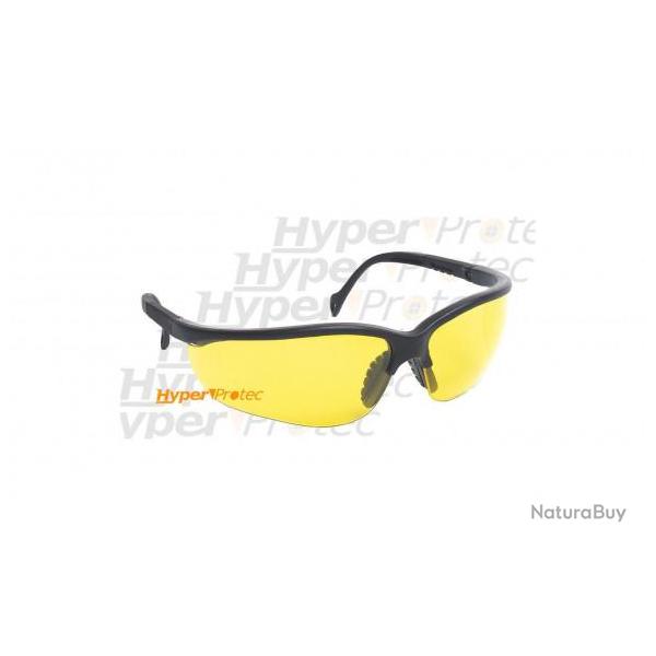 Lunettes de protection jaunes branches noires pour airsoft