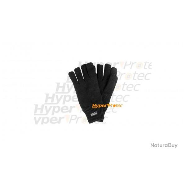 Gants noirs extensibles Thinsulate - taille moyenne 8  10