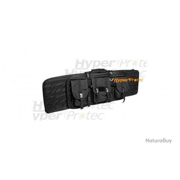 Housse 105 cm de transport noire multipoche arme longue