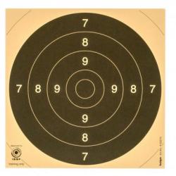 Centres de cible carton 21x21 cm pour du tir au pistolet 25-50m