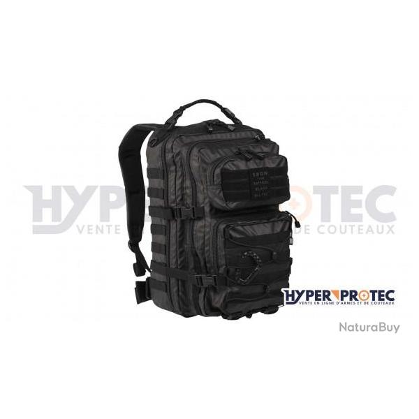 MilTec US Assault Tactical Black - Sac  Dos Tactique - L