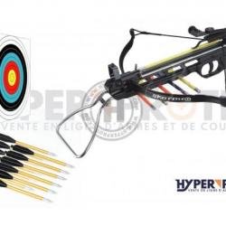 Pack Complet Pistolet Arbalète Alu 50 livres avec cible