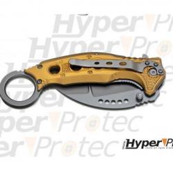 Karambit Magnum Black Scorpion avec manche doré