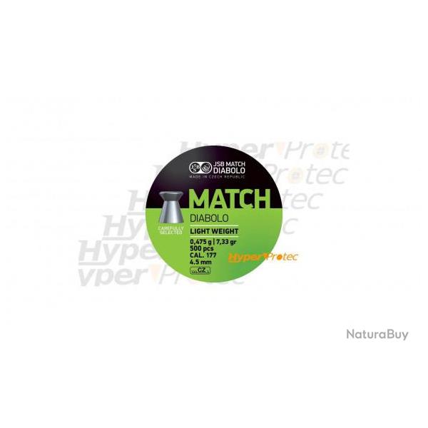 Plombs 4.5 mm JSB Match Diabolo Light Weight