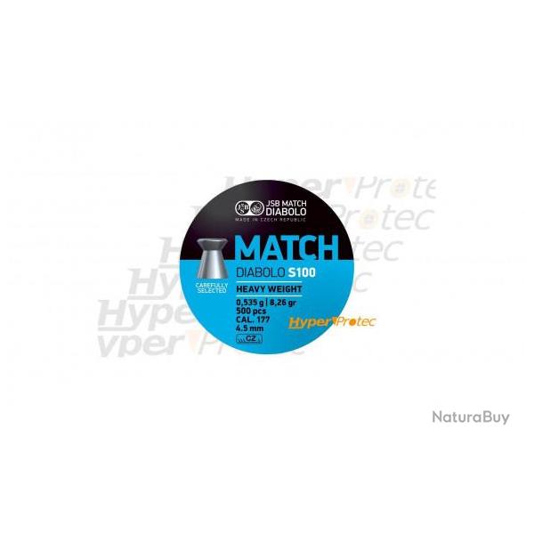 Plombs 4.5 mm JSB Match Diabolo S100