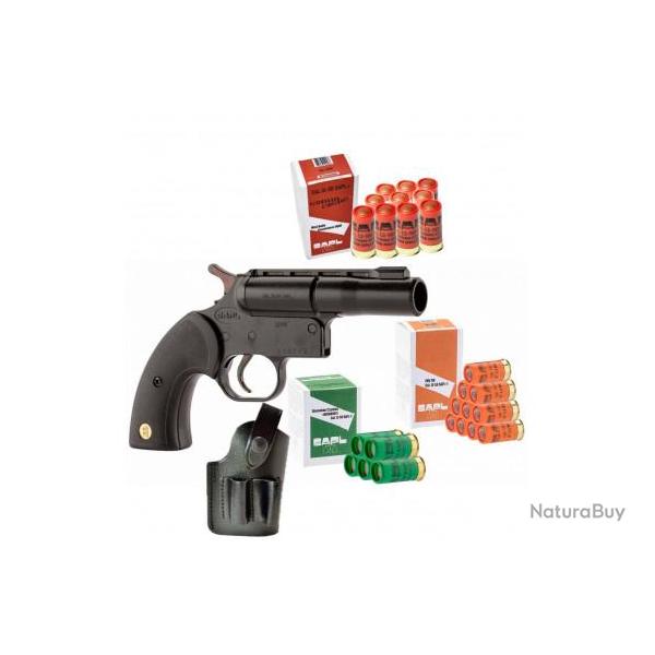Pack GC 27 noir avec tui ceinture et cartouches caoutchoucs, chevrotines.