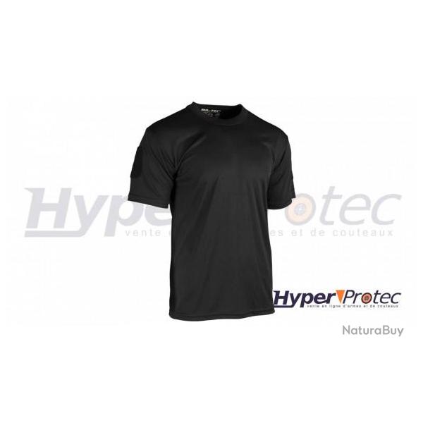T-Shirt Mil-Tec Tactique Quick Dry Couleur Noire