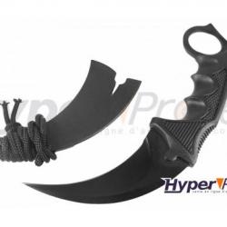 Couteau Karambit noir éco tour de cou