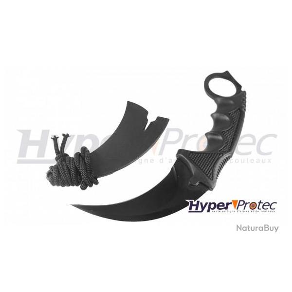Couteau Karambit noir éco tour de cou