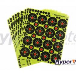 Cible réactive 5 cm autocollantes avec pastiles pour tir au plomb