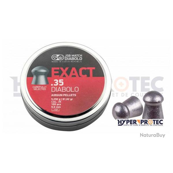 JSB Match Diabolo Exact - Plombs 9mm calibre 35