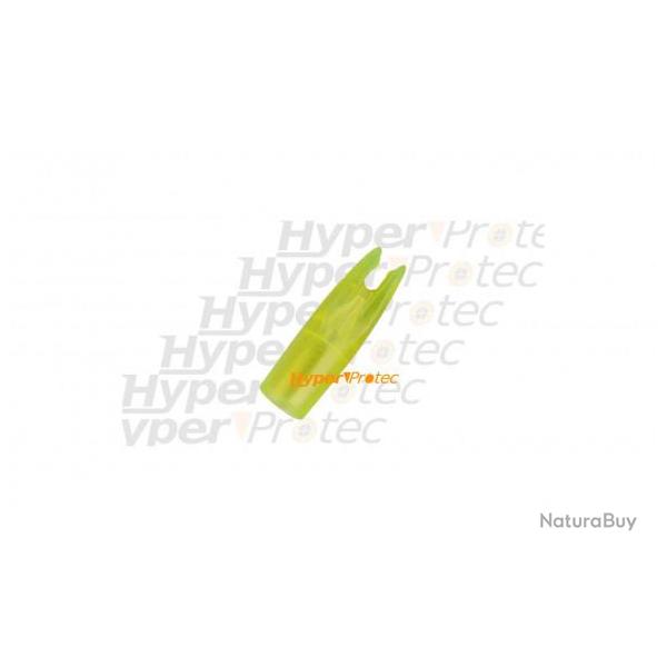 Encoche jaune fluo transparente pour flche de fibre de verre
