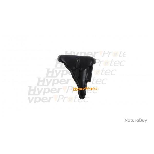Holster en cuir noir droitier de ceinture pour P38