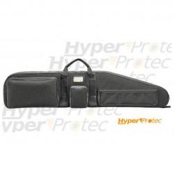 Housse carabine chasse cordura 3 poches noire - 123cm