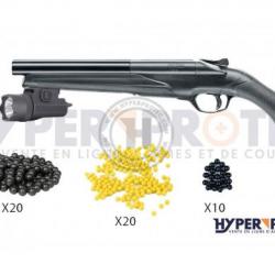 Pack prêt à tirer Fusil T4E HDS 68 de défense en balle caoutchouc calibre .68