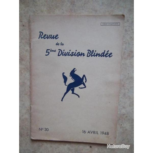 document revue de la 5 me Division Blinde 1948 DB