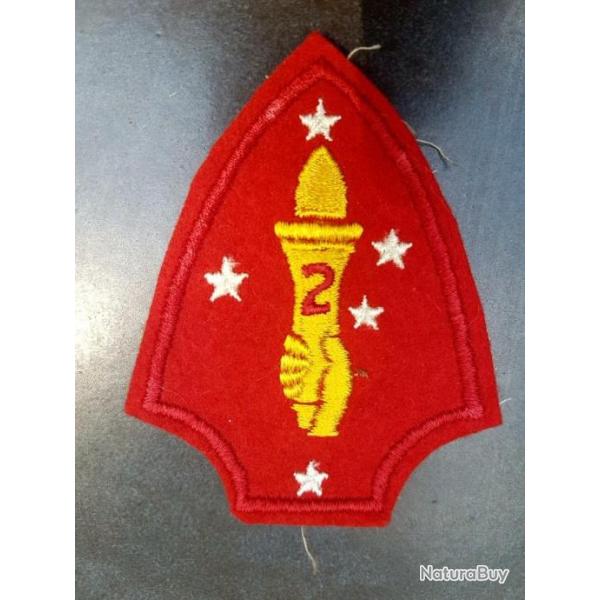 Patch/cusson 2me division MARINES CORPS (Pacific war) - Original WW II